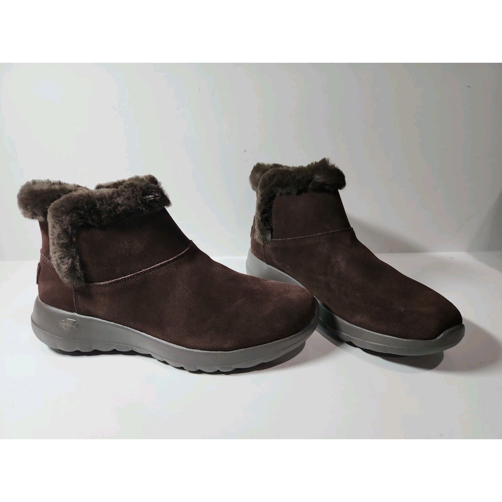 NEW Ankle Boots Size 8.5 M Suede Chocolate Brown Skechers On The Go  Joy No Box